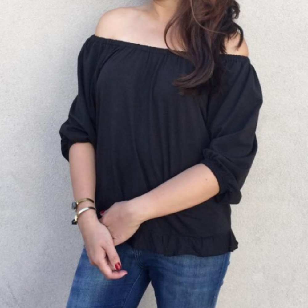 Off the Shoulder Peasant Blouse - Picture 2 of 6